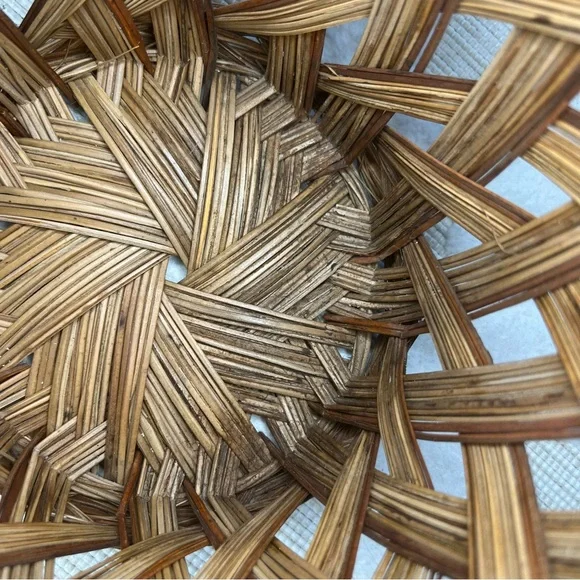 VTG Wicker Basket Planter Braided Woven Cachepot MCM Boho Cottage Set of 3 - Picture 15 of 17